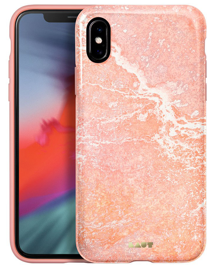 LAUT Huex Marble iPhone Xs Max hoesje Roze