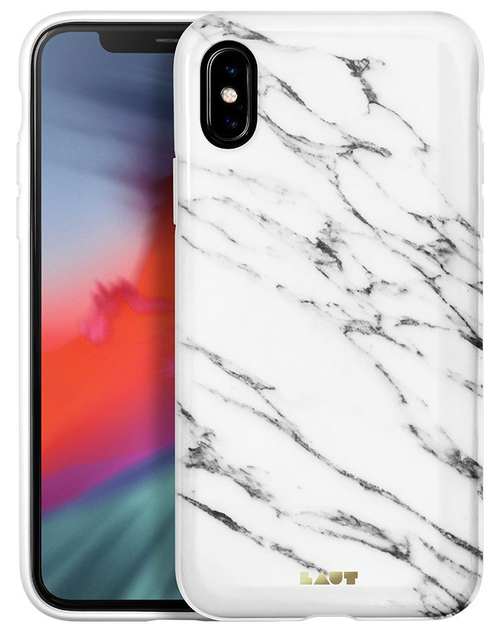 LAUT Huex Marble iPhone Xs Max hoesje Wit