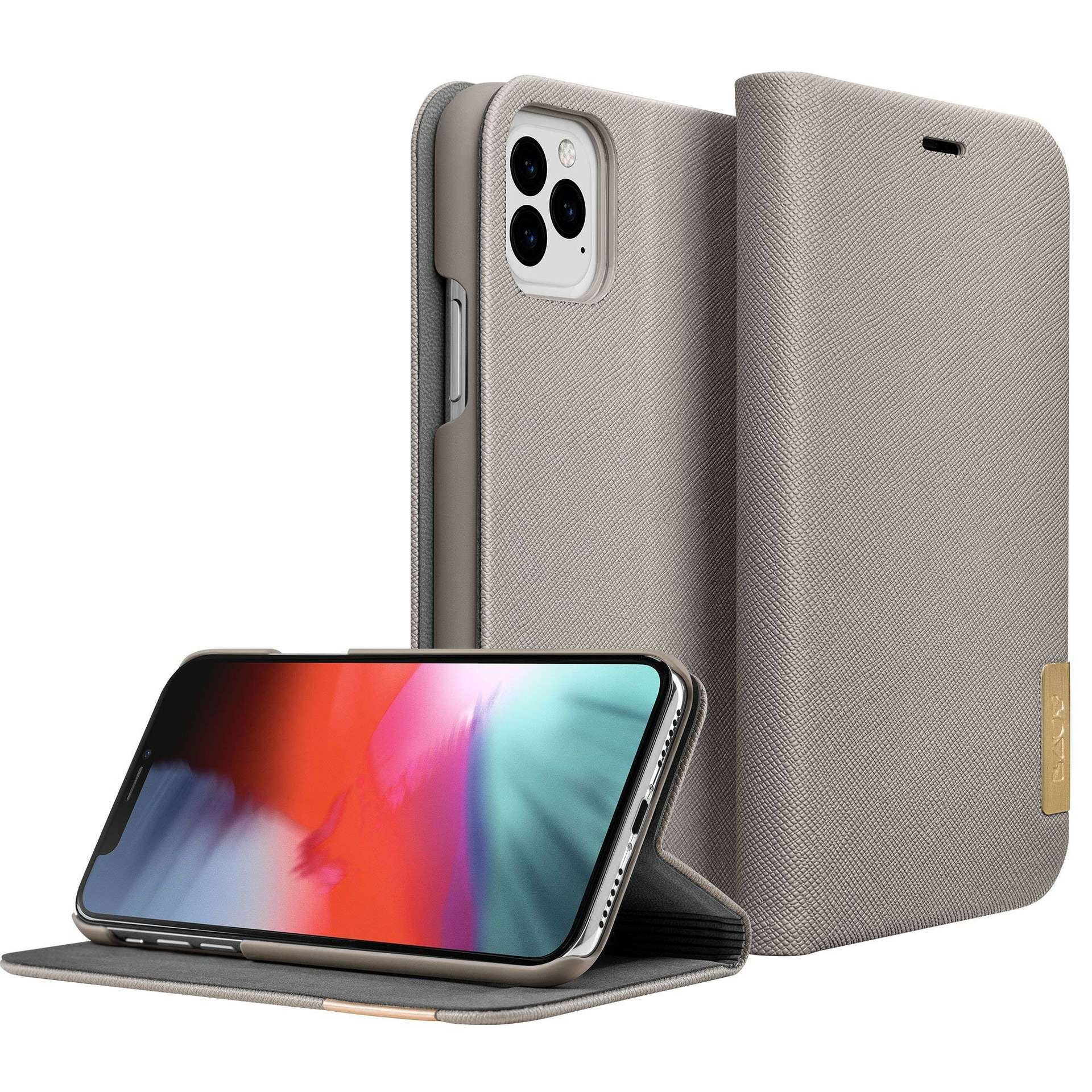 LAUT Prestige Folio iPhone 11 hoesje Taupe
