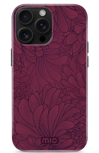MIO MagSafe iPhone 16 Pro hoesje Berry Blooms