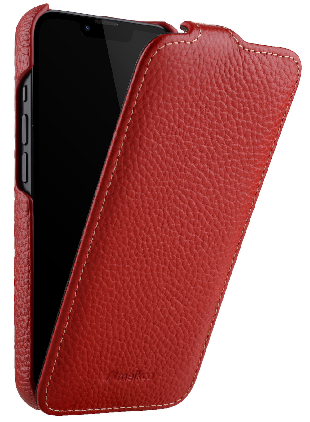 Melkco leren Jacka iPhone 14 Pro Max hoesje rood