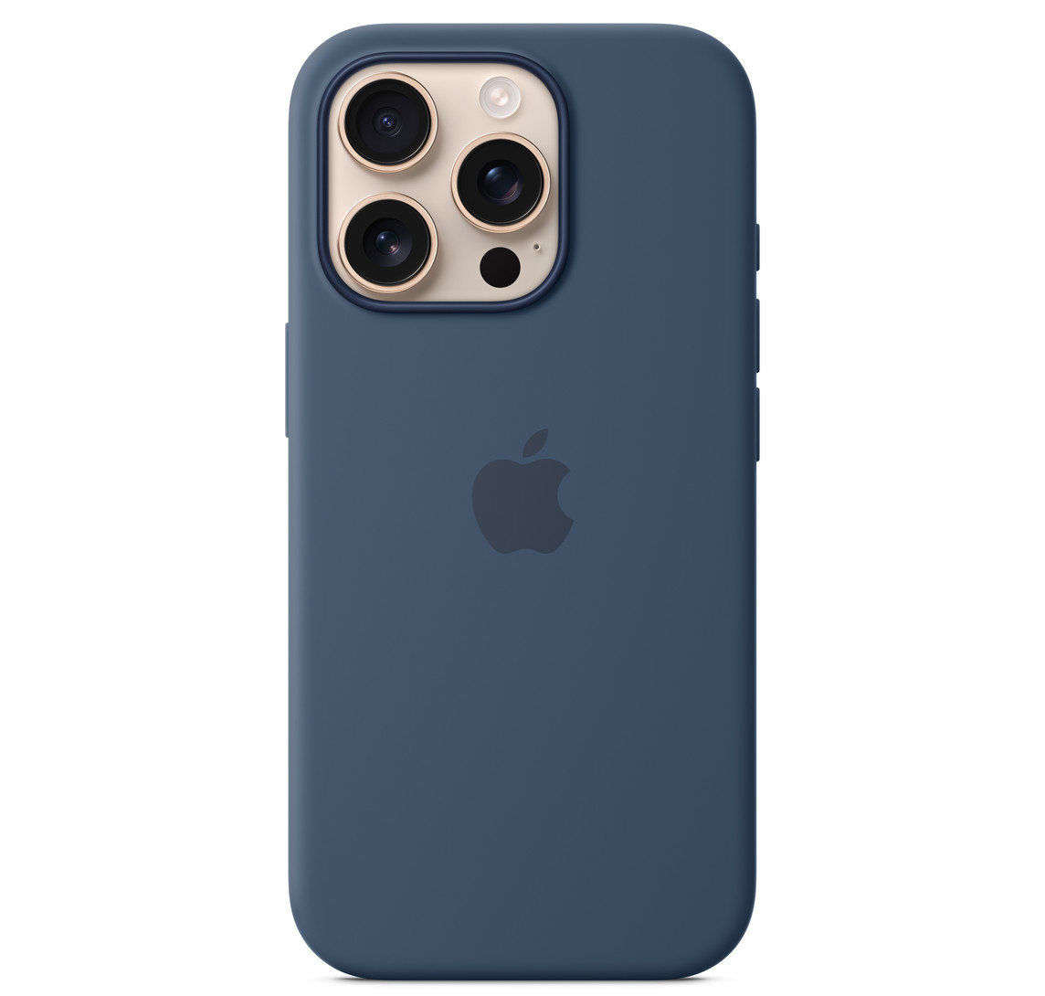 Apple MagSafe siliconen iPhone 16 Pro Max hoesje donkerblauw