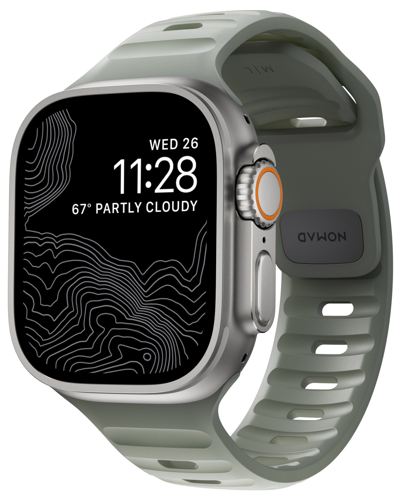 Nomad Sport FKM Apple Watch 49 / 45 / 44 mm bandje coastal rock