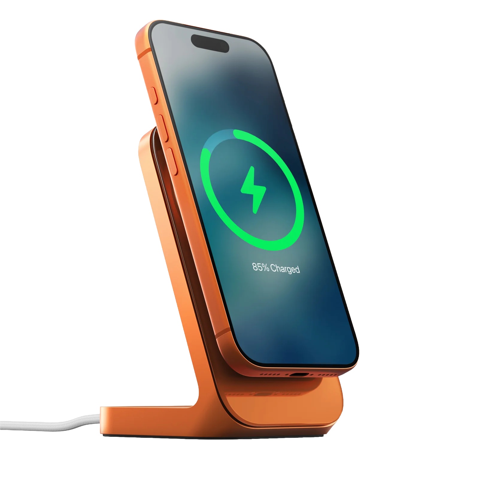 Nomad Stand One 25  watt MagSafe 2 in 1 oplader oranje