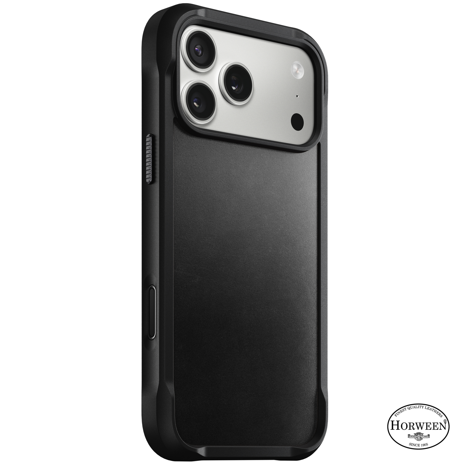 Nomad Rugged Horween Leather iPhone 17 Pro Max hoesje zwart