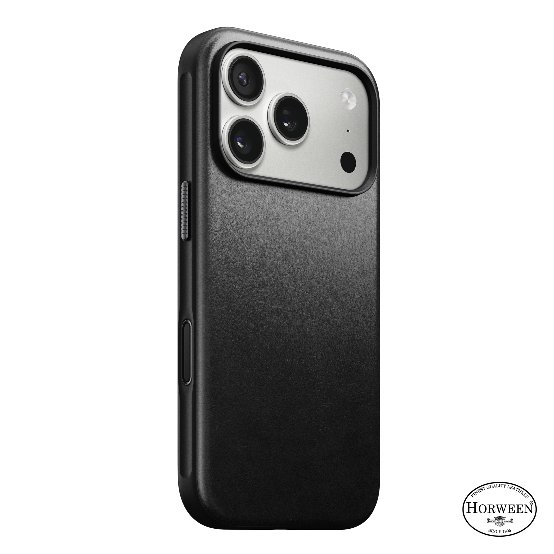 Nomad Modern Horween Leather iPhone 17 Pro hoesje zwart