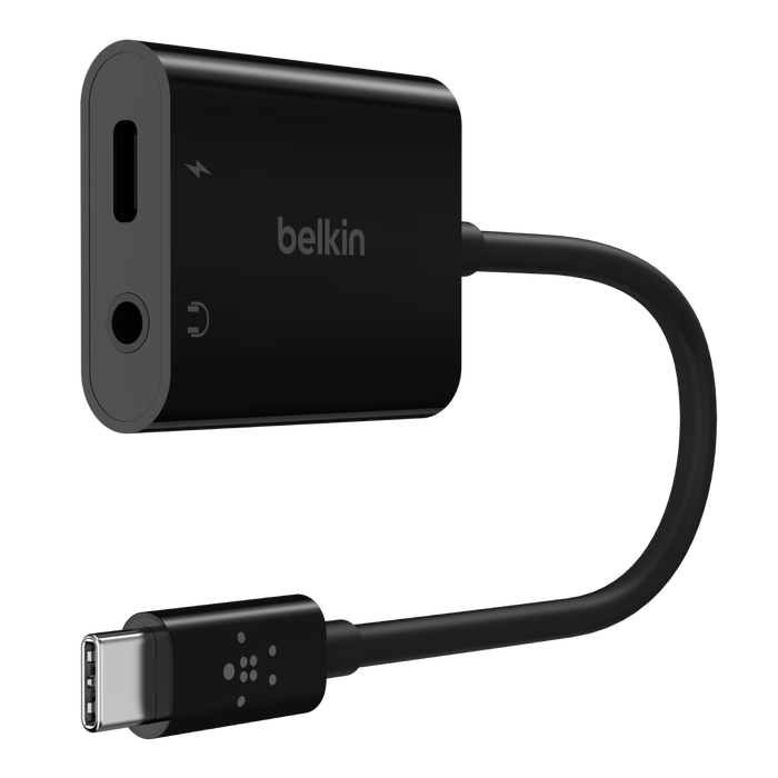 Belkin RockStar USB-C naar 3,5 mm audio en oplaad adapter