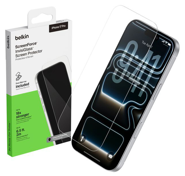 Belkin InvisiGlass iPhone 17 Pro Max glazen screenprotector