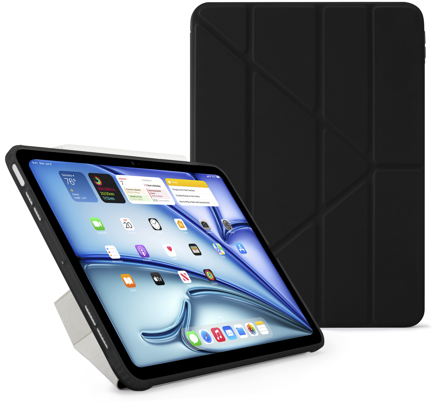 Pipetto Origami iPad Air 11 / 10,9 inch hoesje zwart