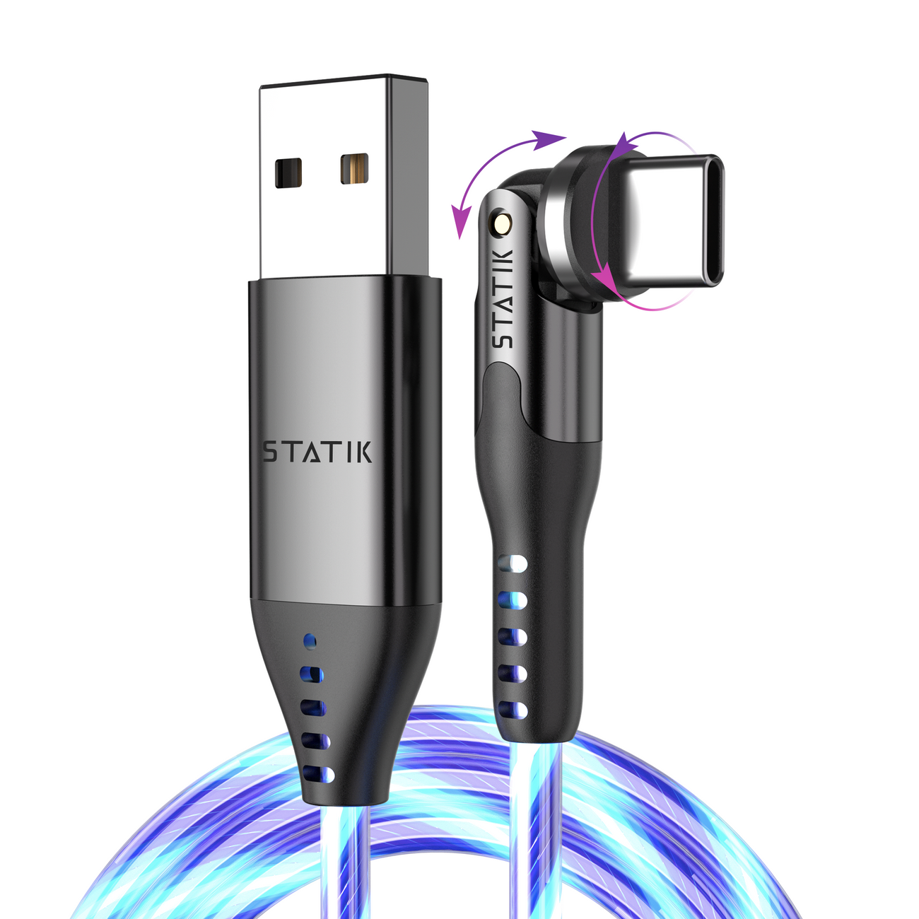Statik PowerPivot Globright&nbsp;USB-C naar USB-A kabel 2 meter