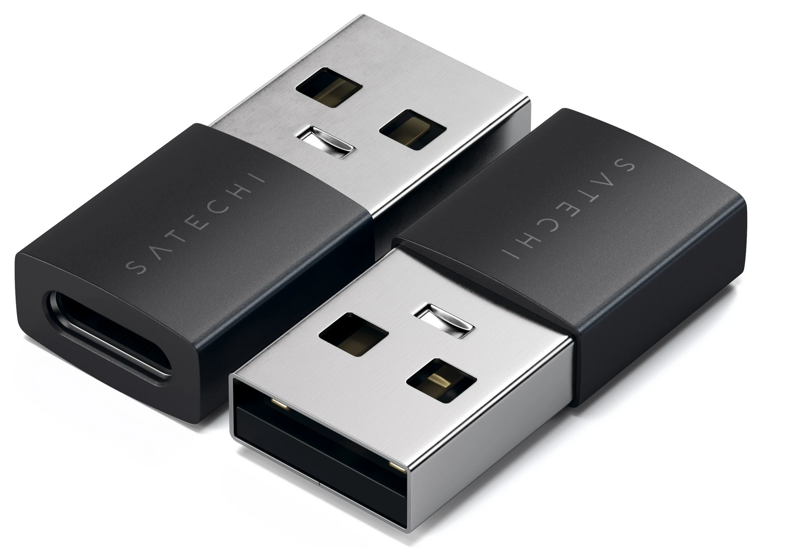 Satechi USB-A naar USB-C adapter 2 pack zwart