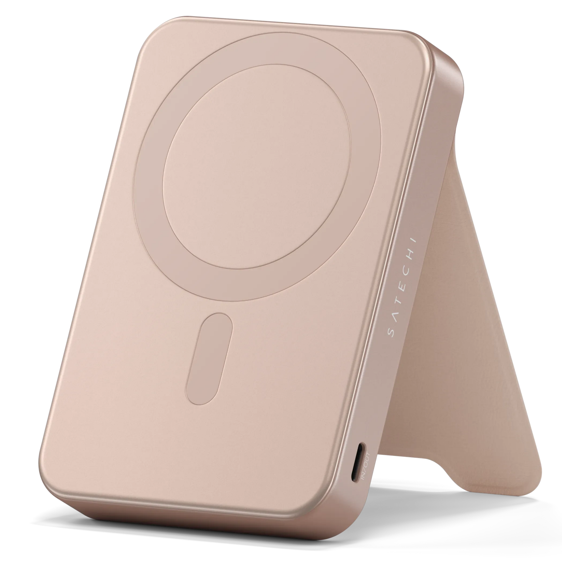 Satechi On-the-Go MagSafe powerbank 10000 mAh met stand rose