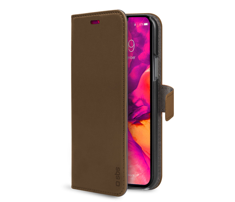 SBS Mobile Book Wallet iPhone 12 mini hoesje Bruin
