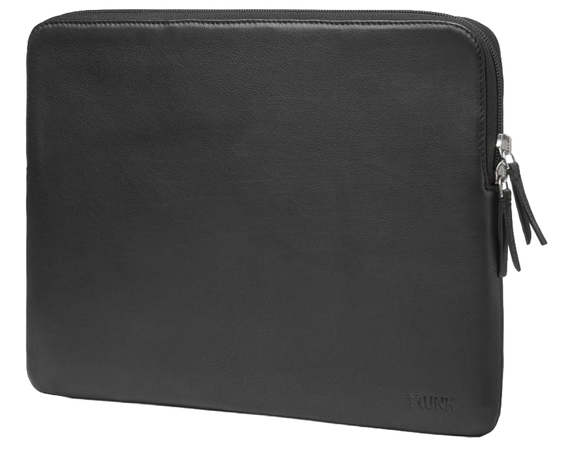 TRUNK Leather MacBook Pro 14 inch sleeve zwart