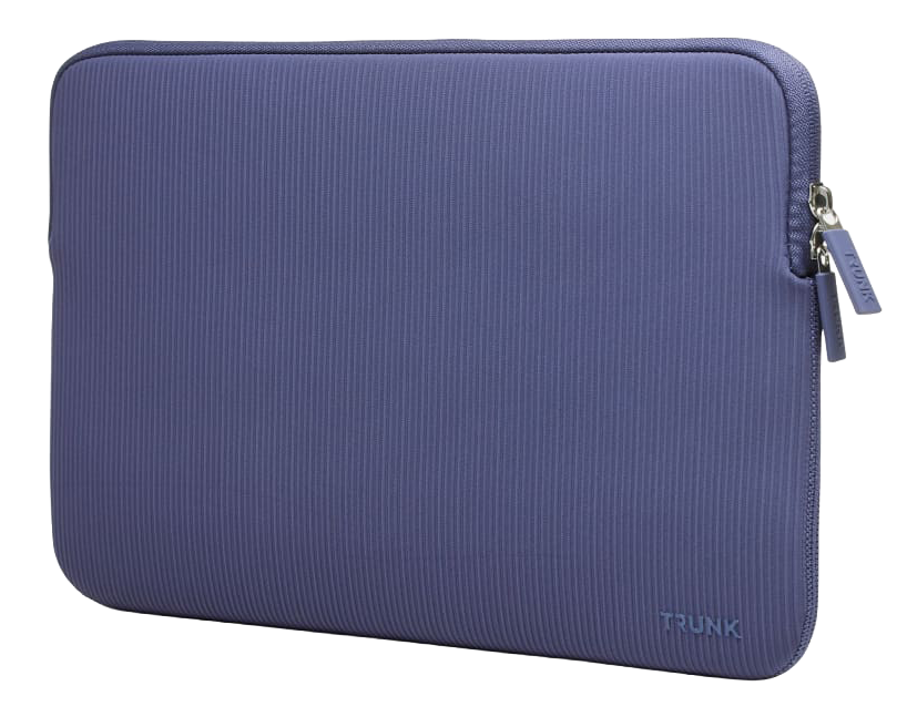 TRUNK Textile MacBook 13 inch sleeve blueberry blauw