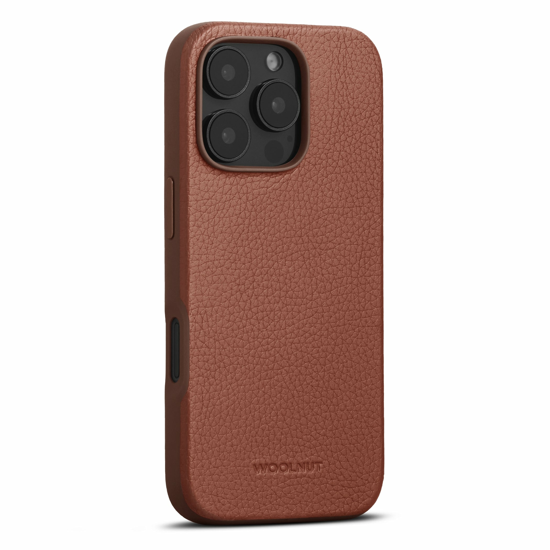 WOOLNUT MagSafe-H&uuml;lle aus Leder f&uuml;r das iPhone 16 Pro in Cognac
