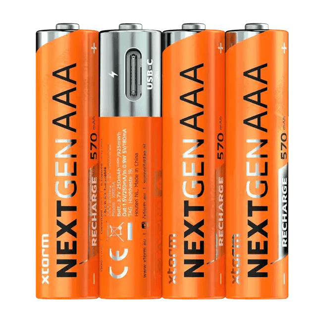 Xtorm USB-C oplaadbare AAA batterijen 4 pack