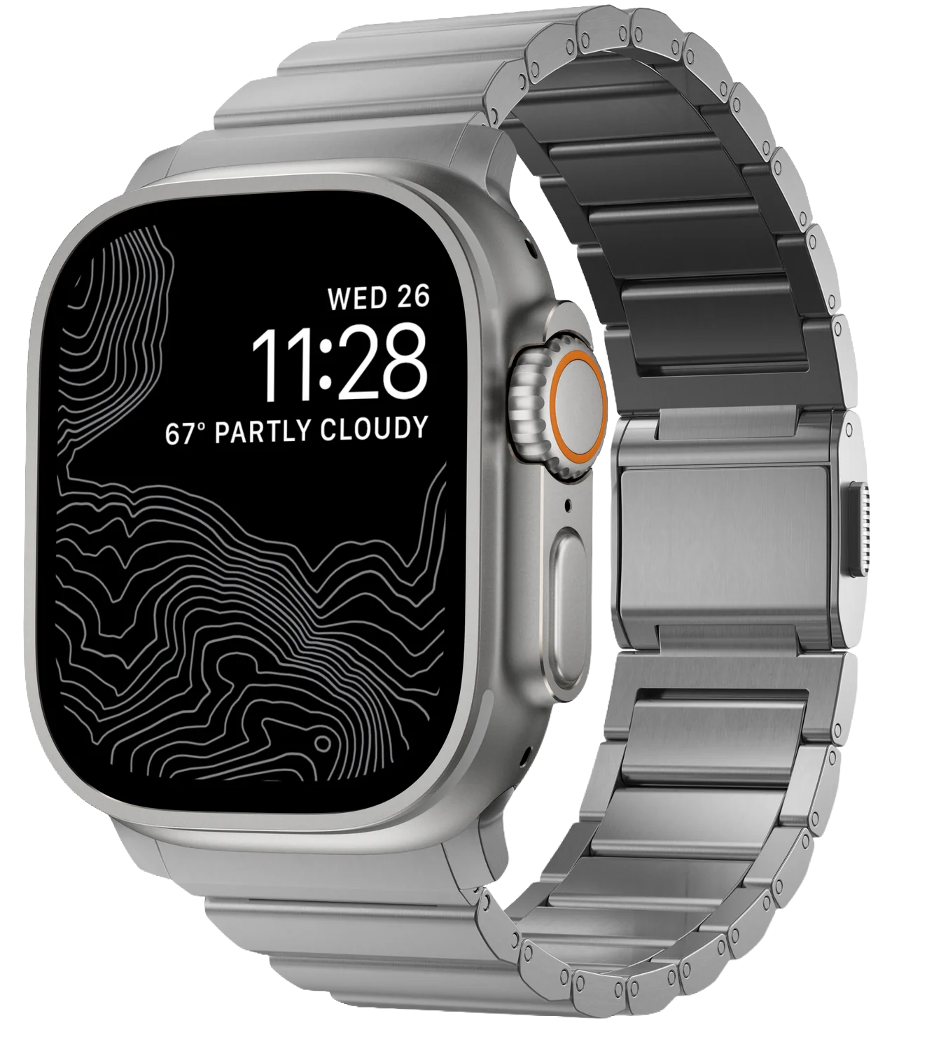 Nomad Titanium V3 Apple Watch 49 /&nbsp;46 / 45 mm bandje natural