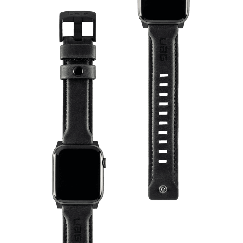 UAG Leather Apple Watch 44 mm strap bandje Zwart