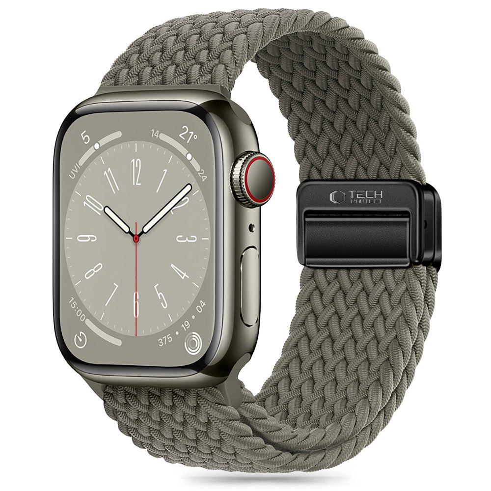 TechProtection Nylon Plus Apple Watch 49 / 46 / 45 / 44 mm bandje groen