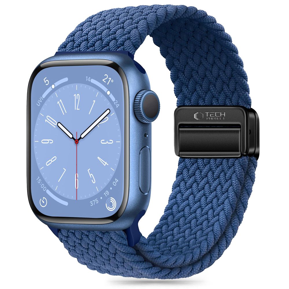 TechProtection Nylon Plus Apple Watch 49 / 46 / 45 / 44 mm bandje blauw