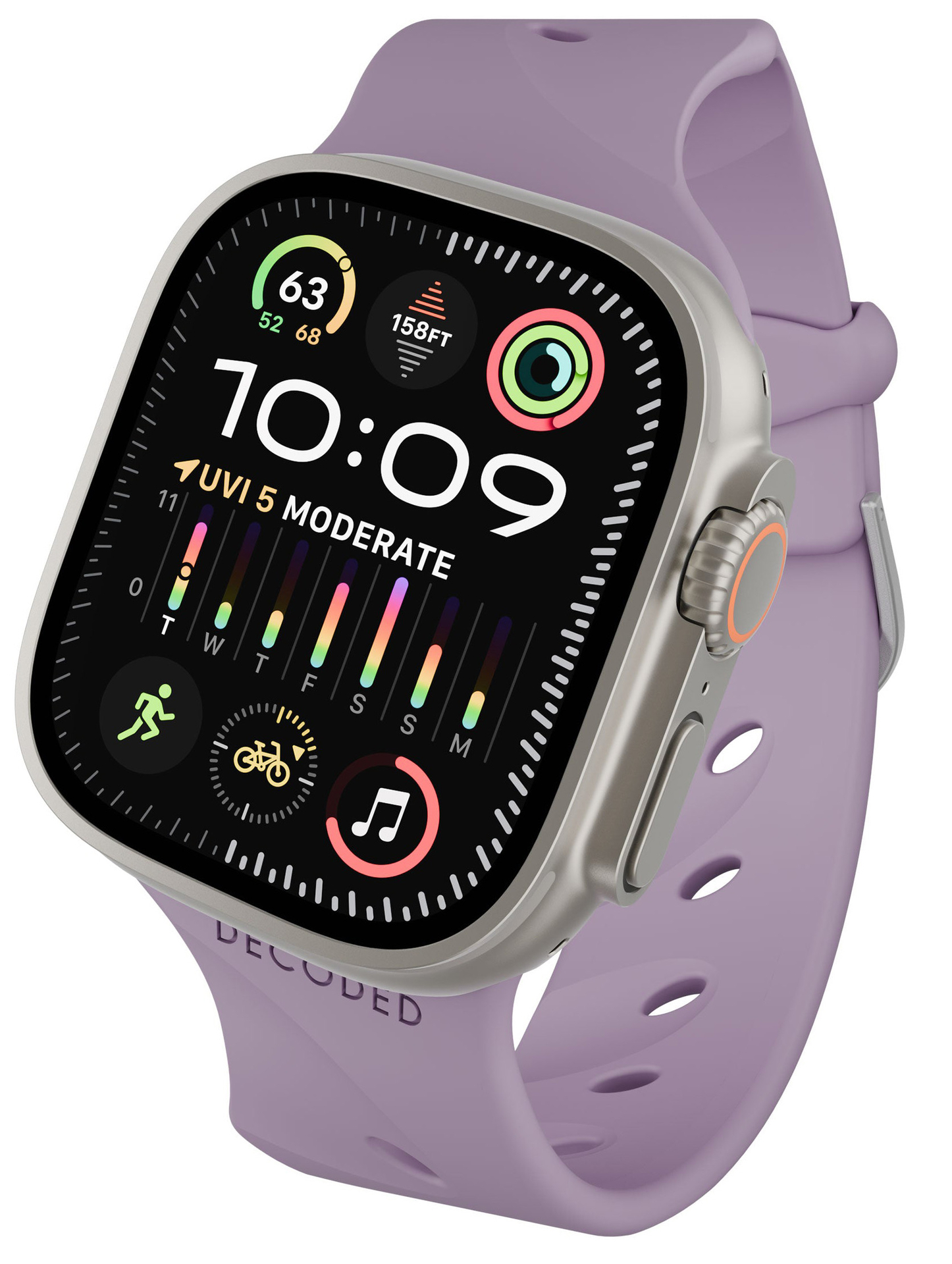 Decoded Ares Splice Apple Watch 42 / 41 / 40&nbsp; mm bandje paars