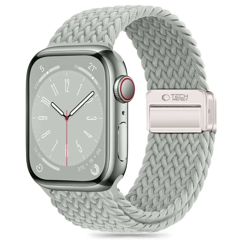 TechProtection Nylon Plus Apple Watch 49 / 46 / 45 / 44 mm bandje stone
