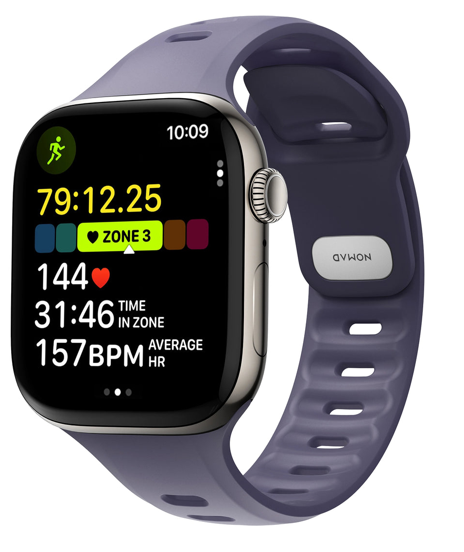 Nomad Tempo FKM Apple Watch 46 /&nbsp;45 mm bandje paars