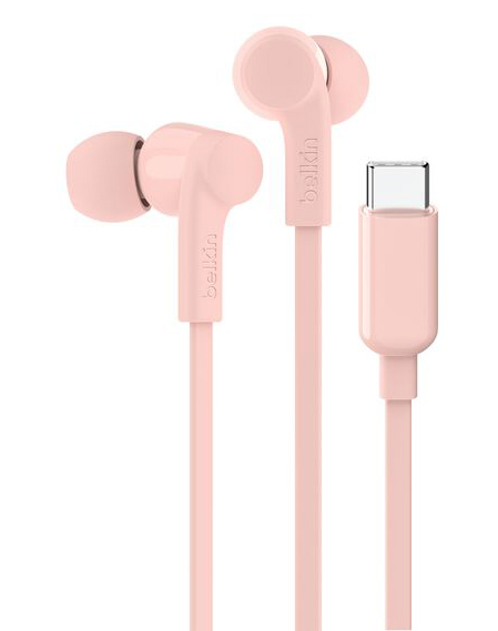 Belkin SoundForm bedrade USB-C-oordopjes roze