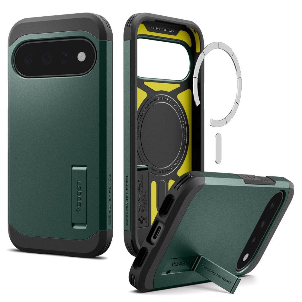 Spigen Tough Armor MagSafe Google Pixel 11 hoesje groen