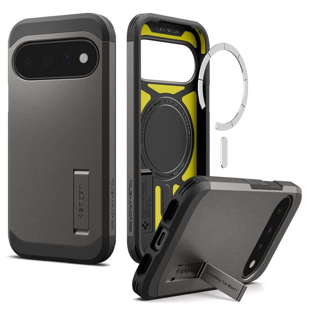 Spigen Tough Armor MagSafe Google Pixel 11 hoesje gun metal