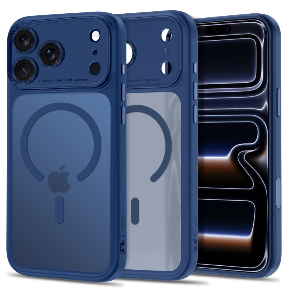 TechProtection Peak CC MagSafe iPhone 18 Pro Max hoesje mat deep blauw