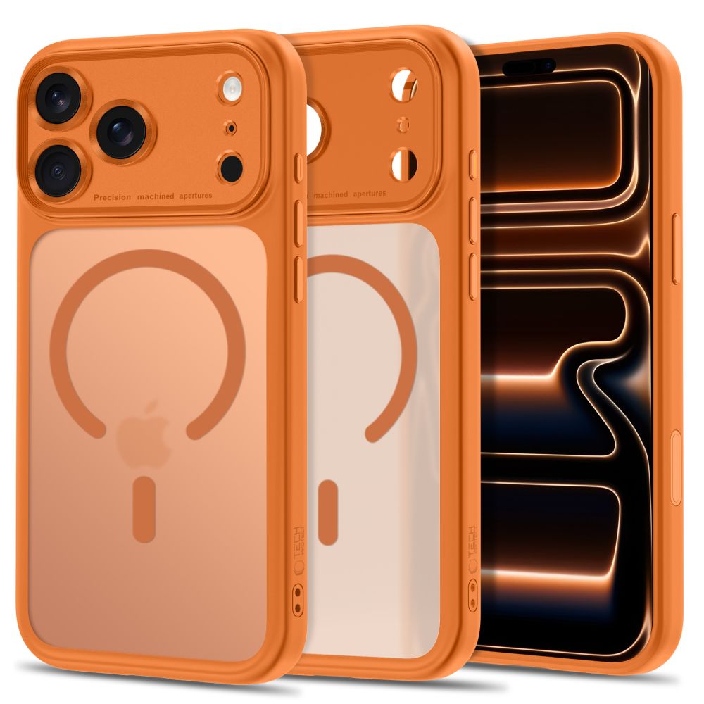 TechProtection Peak CC MagSafe iPhone 18 Pro case matte orange