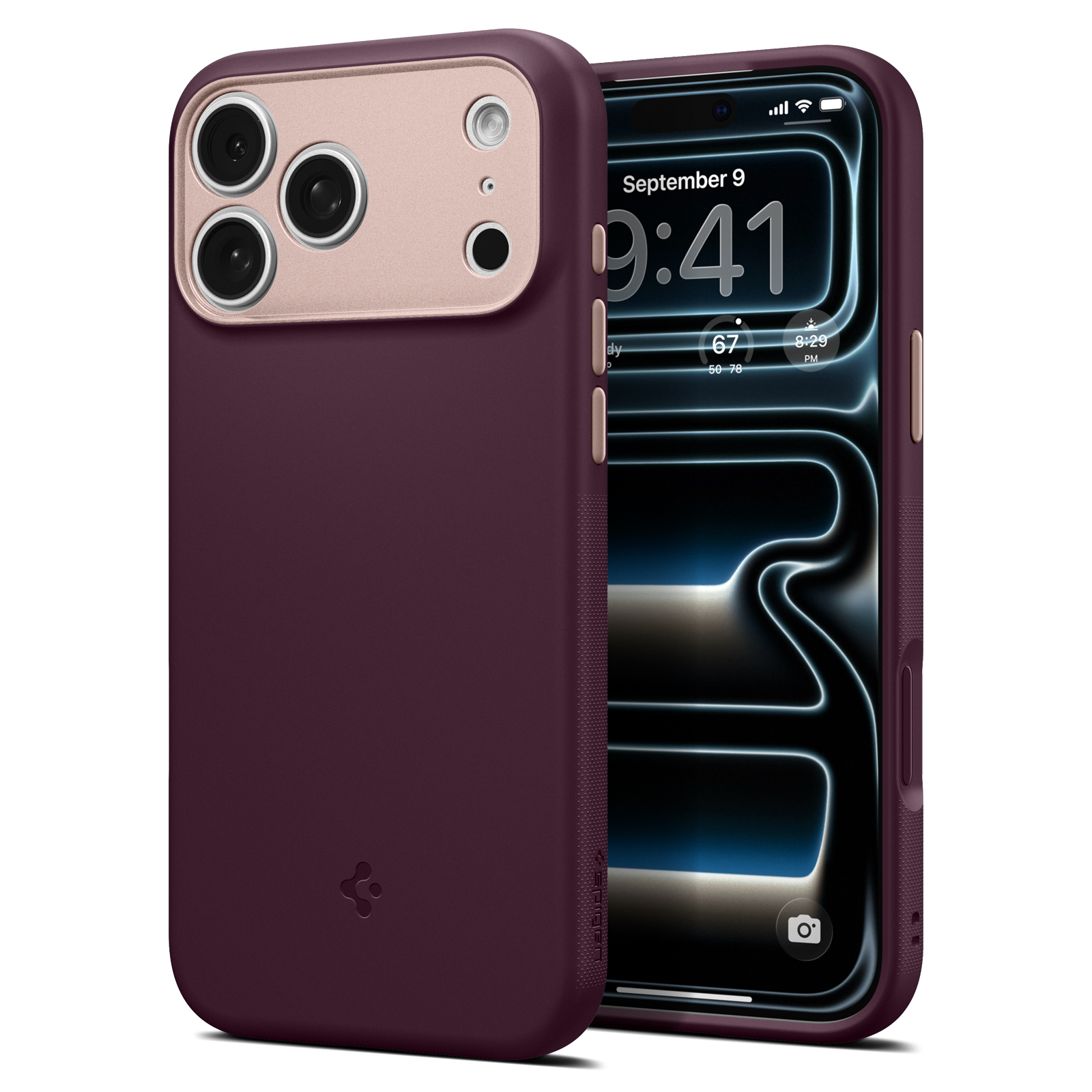 Spigen Nano Pop MagSafe iPhone 18 Pro hoesje burgundy