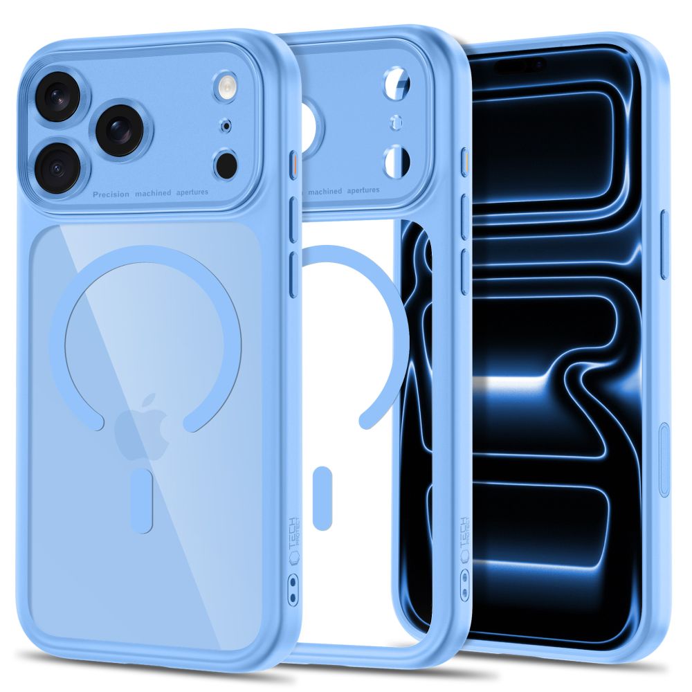 TechProtection Peak CC MagSafe iPhone 18 Pro Max hoesje sky blue