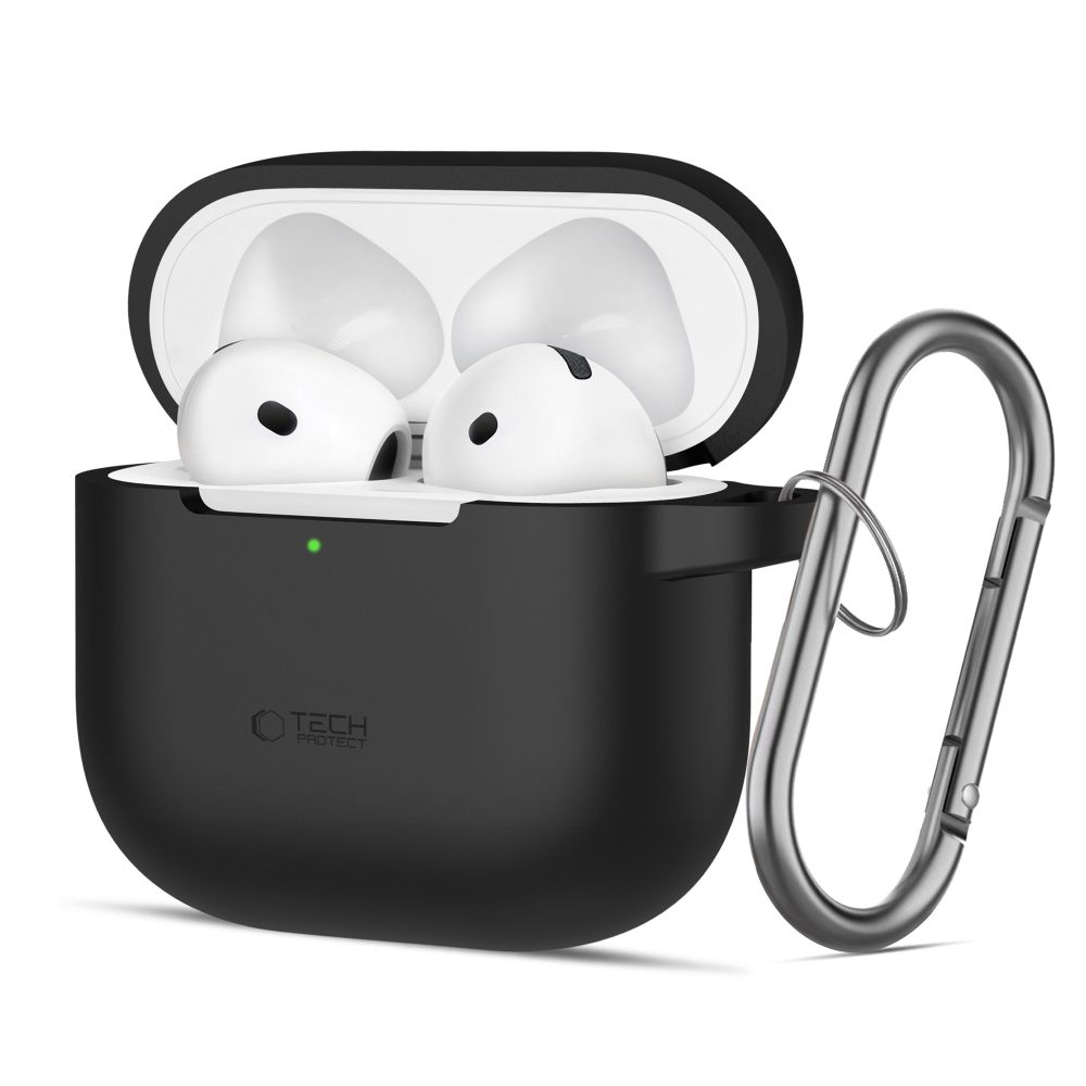 TechProtection siliconen&nbsp;AirPods 5 / AirPods 4 hoesje zwart