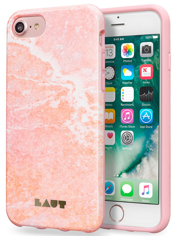 LAUT Huex iPhone SE 2022 / 2020 / 8 / 7 hoesje Marble Pink