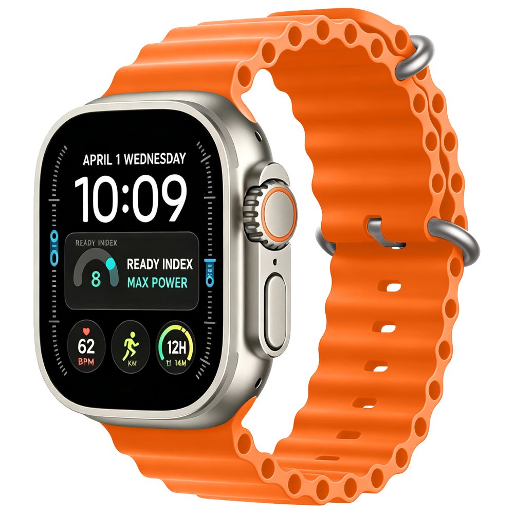 TechProtection siliconen pro Apple Watch Ultra 49 / 45 / 44 mm bandje oranje