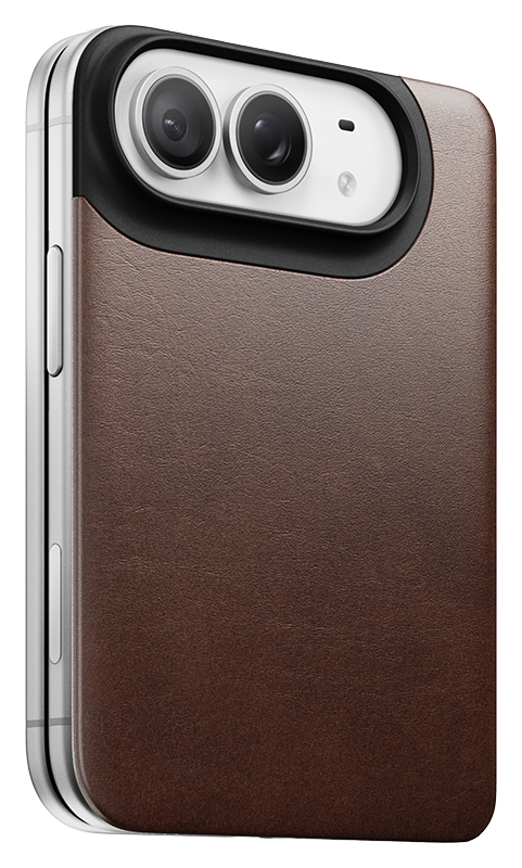 Nomad Mag Leather Back iPhone Duo hoesje bruin