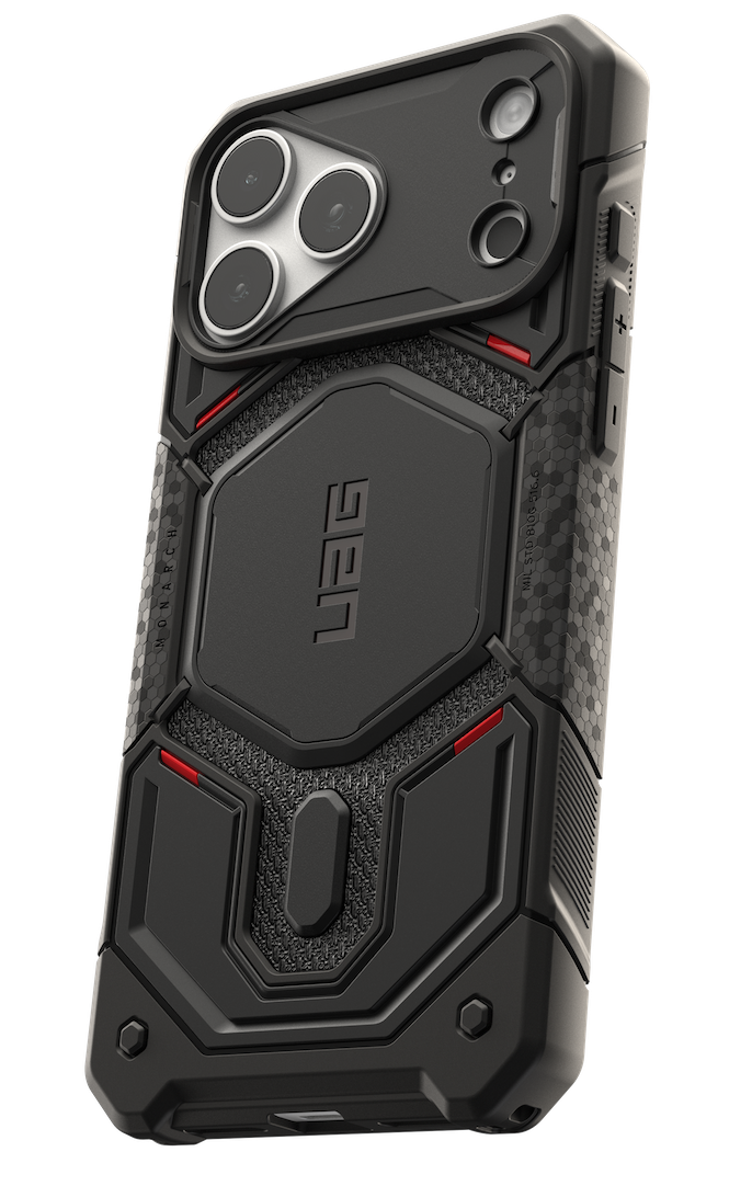 UAG Monarch Pro MagSafe iPhone 18 Pro hoesje kevlar zwart