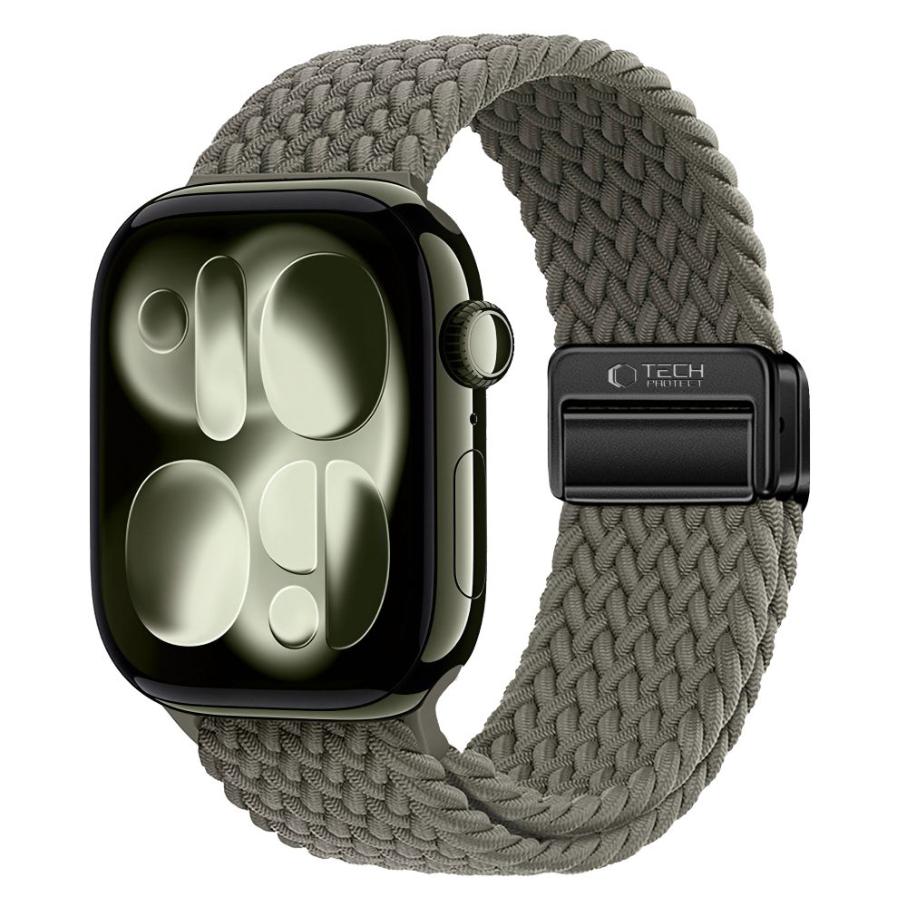 TechProtection Nylon Plus Apple Watch 49 / 46 / 45 / 44 mm bandje groen