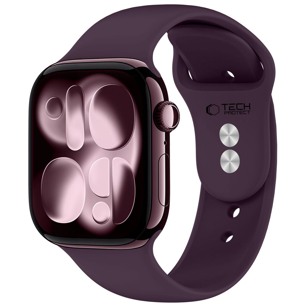 TechProtection Silicone Apple Watch 42 / 41 / 40 mm bandje burgundy