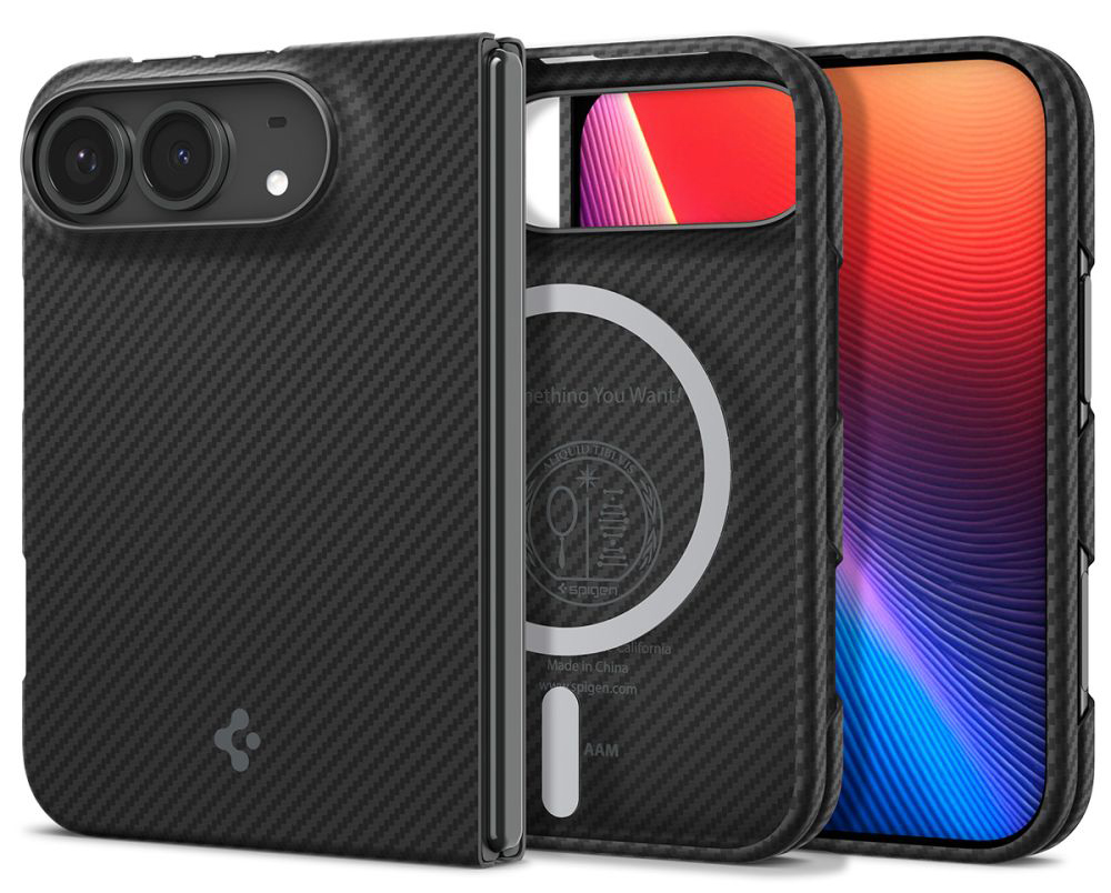 Spigen AirSkin Aramid MagSafe iPhone Duo&nbsp;hoesje zwart