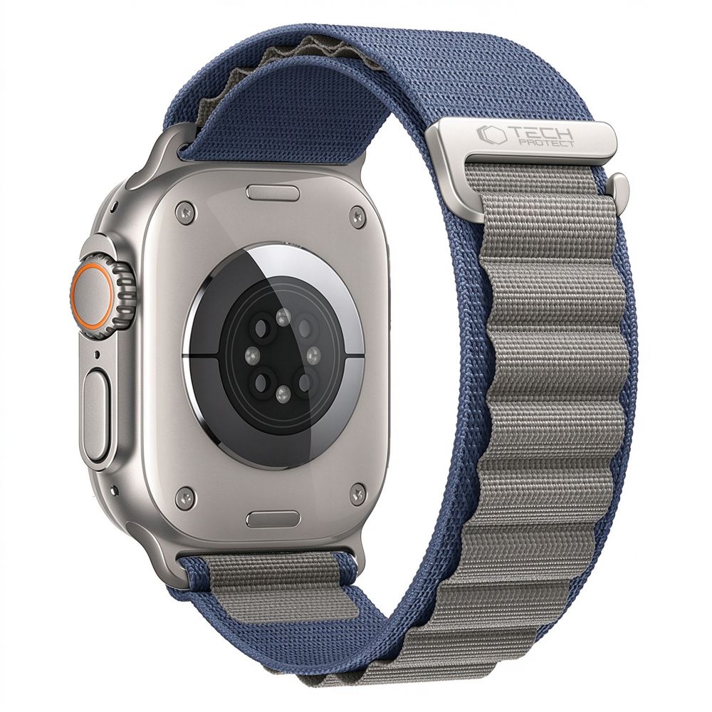 TechProtection Alpine Pro Apple Watch Ultra 49 / 46 / 45  mm bandje navy / grijs