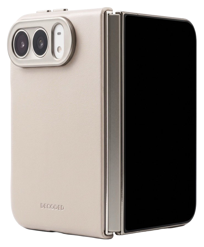 DECODED Leather Case iPhone Duo hoesje beige