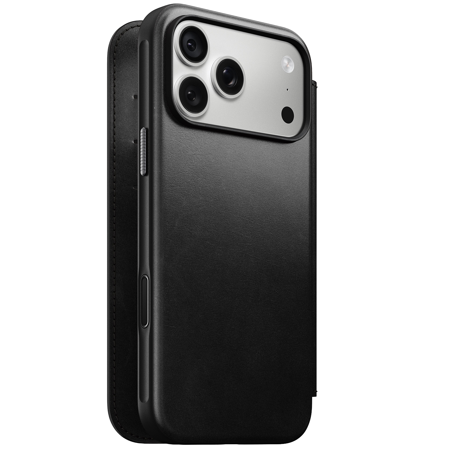 Nomad Modern Leather Horween Folio iPhone 18 Pro hoesje zwart