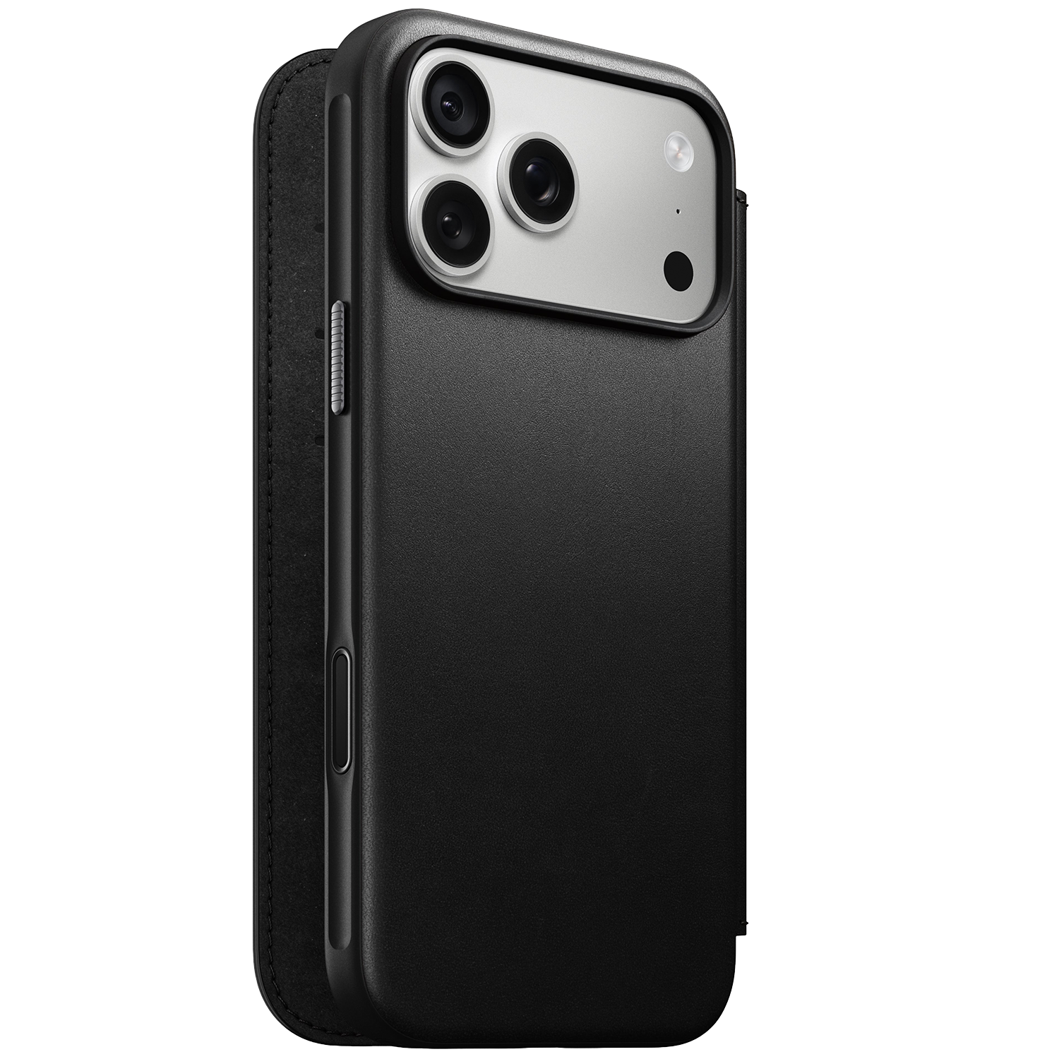 Nomad Modern Leather Folio iPhone 18 Pro hoesje zwart