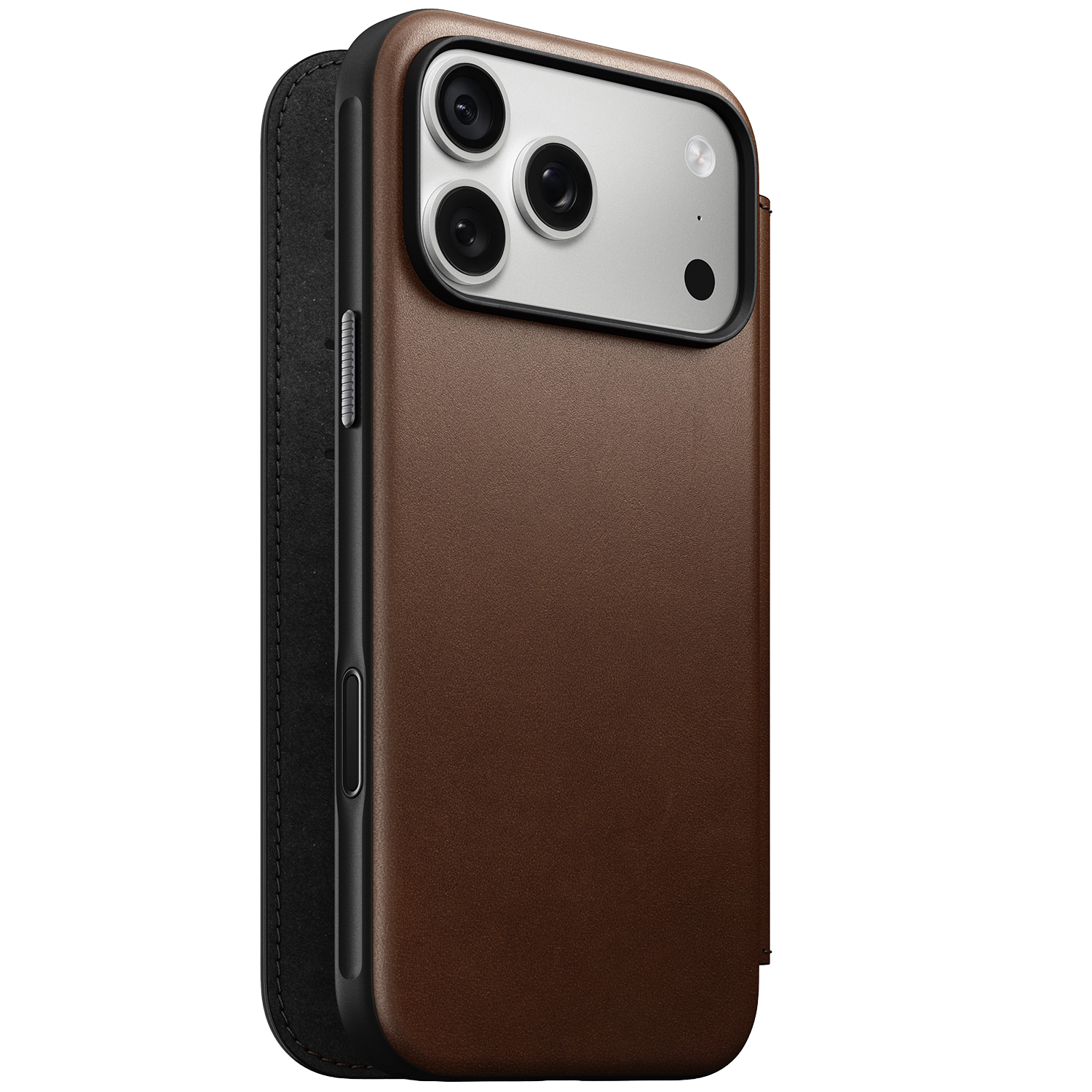 Nomad Modern Leather Folio iPhone 18 Pro hoesje bruin