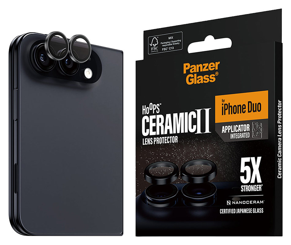 PanzerGlass Hoops Ceramic iPhone Ultra lens screenprotector