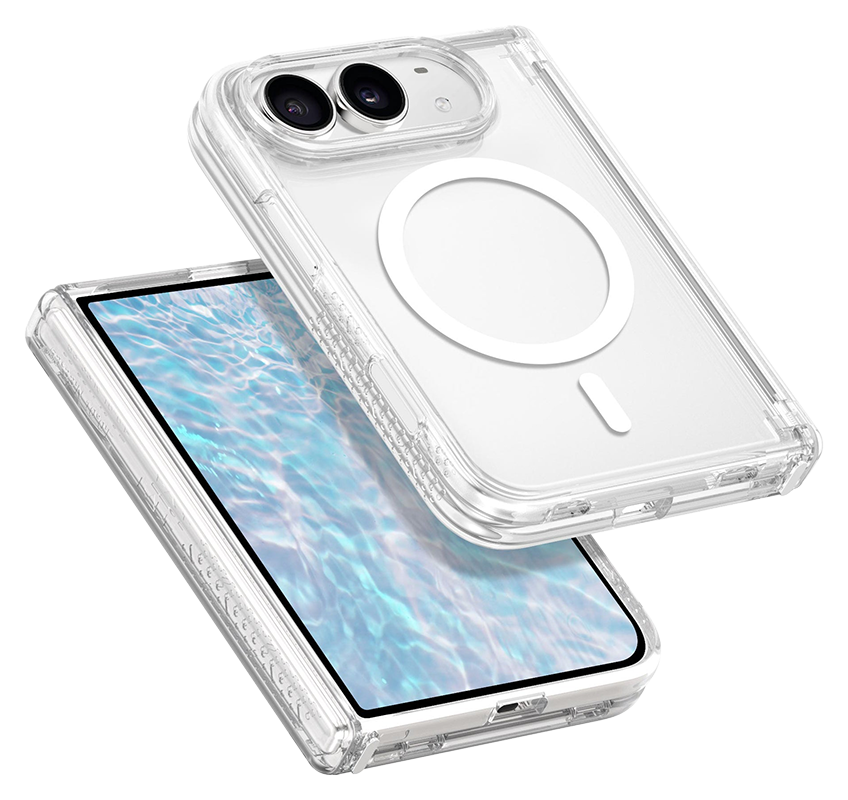 LAUT Fizz Crystal MagSafe iPhone Duo hoesje transparant